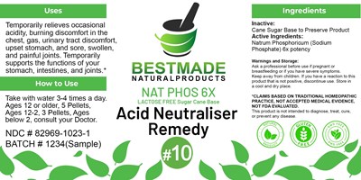 nat phos - NAT PHOS 6X (Lactose Free Sugar Cane Base)